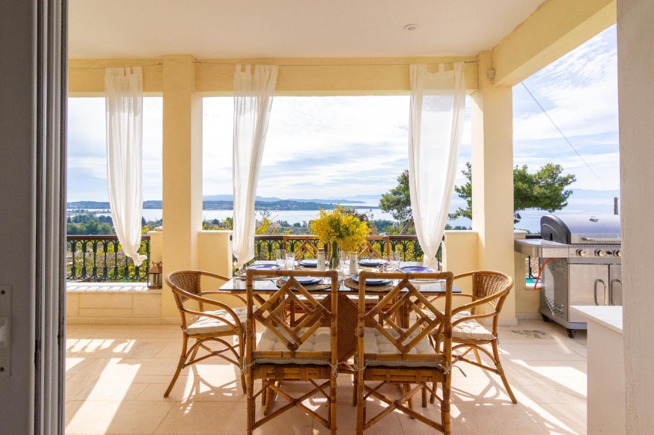 House With Amazing Ocean View And Patio - Pool Vila Porto Heli Exterior foto