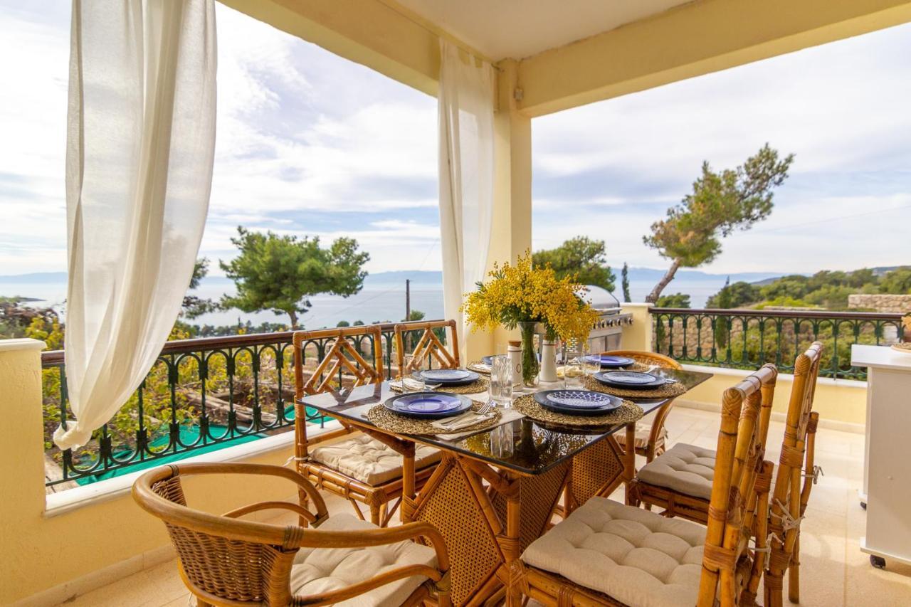 House With Amazing Ocean View And Patio - Pool Vila Porto Heli Exterior foto