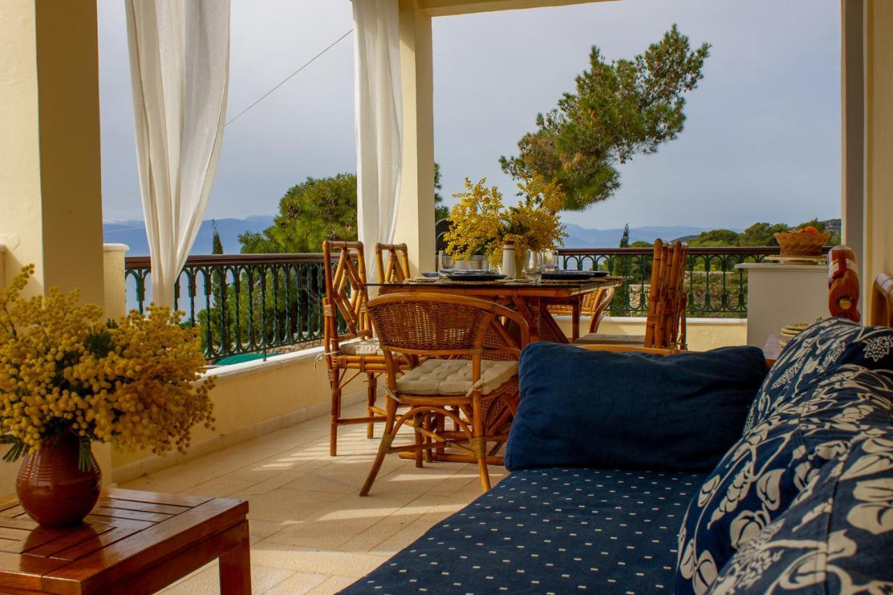 House With Amazing Ocean View And Patio - Pool Vila Porto Heli Exterior foto