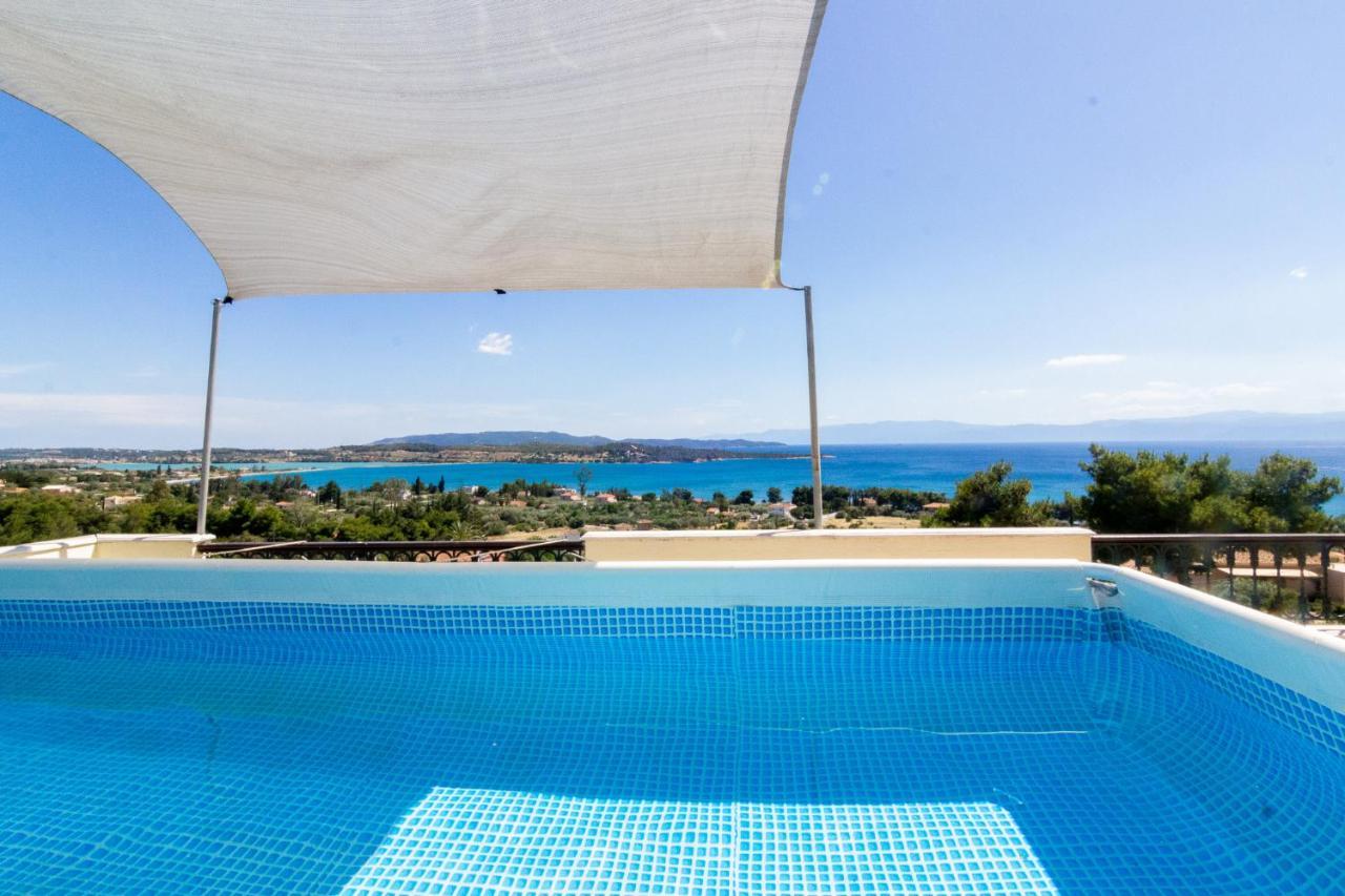 House With Amazing Ocean View And Patio - Pool Vila Porto Heli Exterior foto